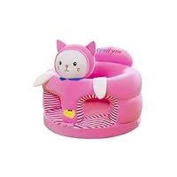 Fortuccai Infant Seat for Babies 3-24 Months, Toddler Back Support Sofa for Sitting Up, Cartoon Animals Baby Chair, Plush Sit Me Up Floor Seat, Soft Seat for Learning to Sit, Feed, Camping (Kitten)