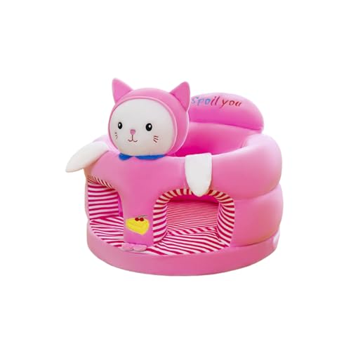 Image of Infant Seat for Babies 3-24 Months, Toddler Back Support Sofa for Sitting Up, Cartoon Animals Baby Chair, Plush Sit Me Up Floor Seat, Soft Seat for Learning to Sit, Feed, Camping (Kitten)