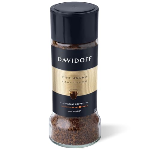 Image of Davidoff Fine Aroma Instant Coffee 7 /12 Intensity - 100% Arabica, 100G, Granule, Glass Bottle - Pack Of 6
