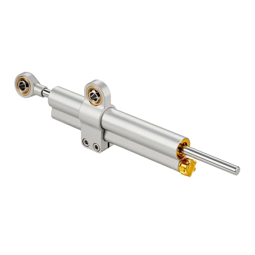 Lenkungsdämpfer Motorrad,CNC Aluminium Motorrad Lenkungsdämpfer Stabilisator Universal Einstellbar für E Scooter Fahrrad MT07 GSXR750 K4 ZX6R TL1000R