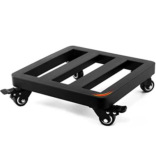 ZHANGshouf Carrello portavasi in Metallo Resistente con Ruote frenanti - Supporto per Piante da Interno/Esterno da 12 con Ruote, portavasi e portafiori, per Una Facile Mobilità e stoccaggio (Nero)