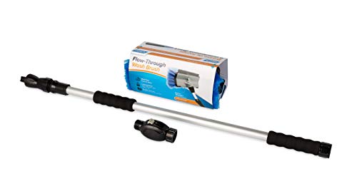 Camco Rv Flow-Through Wash Brush | Features An Adjustable Handle, A Standard Garden Hose Connection, And An On/Off Button To Control Water Flow (43633) #TOP6