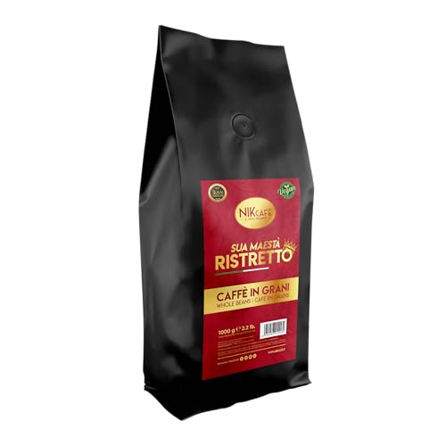 NIK CAFE' - Mezcla Ristretto - café en grano tostado Su Majestad el ristretto italiano .Ganador del Premio Oro en World Class Food and Beverage - Arabica y Robusta