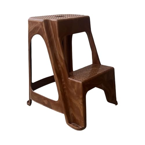 Image of SkyGlamour Cello 2-Step Heavyduty Plastic Multi Purpose Stool For Home,Office And Kitchen Use| Color: Sandalwood; Pack Of 1