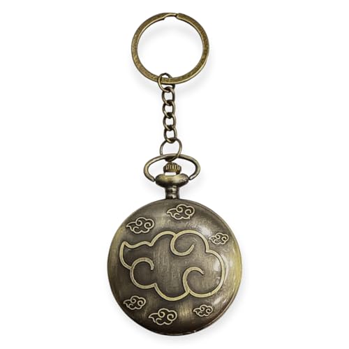 Image of AUGEN Premium Pocket Watch Metal Keychain Naruto 7 Retro Vintage for Gifting With Key Ring Anti-Rust (Pack Of 1)