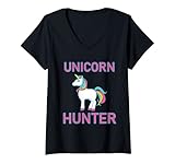 Photo Gallery donna unicorno hunter arcobaleno mito fiaba unicorno colorato maglietta con collo a v Photo Gallery donna unicorno hunter arcobaleno mito fiaba unicorno colorato maglietta con collo a v