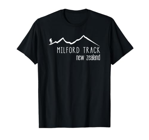 Milford Track New Zealand T-Shirt, Men, Black, Small