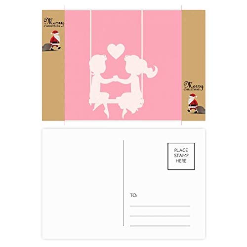 Cartes postales de remerciement Saint-Valentin rose lot de 20 pièces