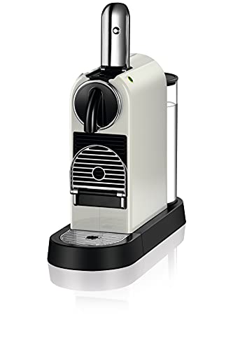 Foto von Nespresso EN167.W Citiz Kaffeekapselmaschine, Hochdruckpumpe und ideale Wärmeregelung ohne Aeroccino (Milchaufschäumer), Energiesparfunktion, 1260W, Creme-Weiß, 37.4 x 11.9 x 25.5 cm