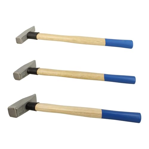 BOOMET Ensemble de marteaux de serrurier 100 g / 300 g / 600 g – Autres ensembles de marteaux disponibles – Marteau en fer pour un travail précis – Idéal pour les maçons et les serruriers