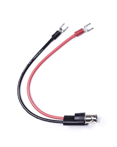 Image of BNC Test Leads, BNC (F) Jack to Spade Lugs, Test Lead Breakout Cable for Multimeter, 5A Current Rating, 1 Pack