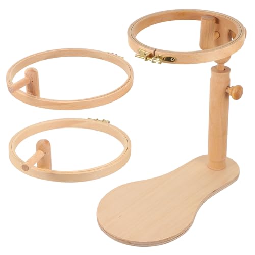 KONTONTY Adjustable Embroidery Stand Wood Cross Stitch Stand Multi-Function Embroidery Tool Suitable for All Levels