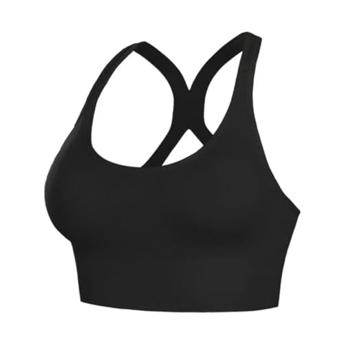 Image of GLAMORAS Women's Sports Bra for Women | Padded Racerback | Low Impact Active Wear | Gym, Workout, Jogging, Fitness & Yoga | Non Wired Back Hook | Nylon Spandex | M-2XL