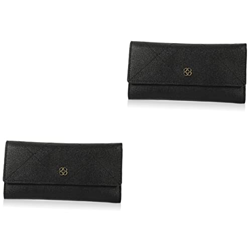 2 Stück Lange, einfarbige Geldbörse, Geldhalter, Kredit-Geldbörse, Geld-Organizer for Bargeld, Damen-Geldbörse, Geldbörsen for Damen, kleine Geldbörsen for Damen, Konto, Pu-Leder, große Clamshell-Dame