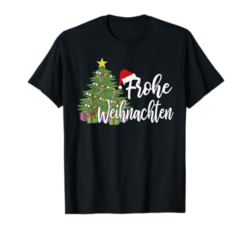 German Matching Present Merry Christmas Frohe Weihnachten T-Shirt