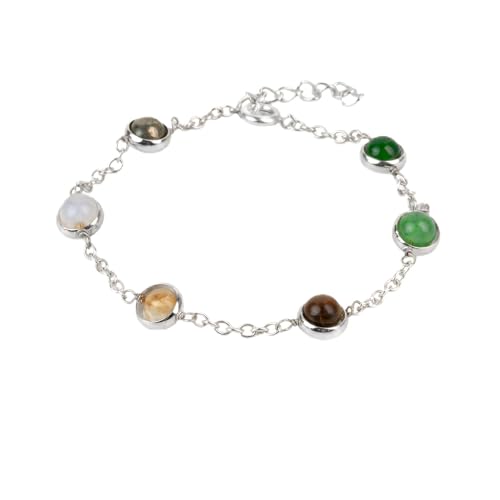 Image of Astrotalk Dhan Yog Bracelet |Attracts Wealth & Prosperity | Manifest Wealth with Citrine, Jade, Tiger Eye, Clear Quartz & Pyrite Stone | Bracelet for Man & Woman | Gift for Man & Woman
