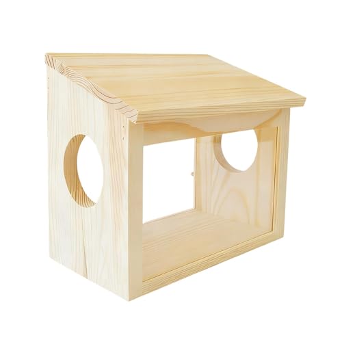 STARTIST ハムスターハウス ハムスター用砂場 容器 アクセサリー 楽しい装飾 用 ユニークな穴掘り箱 マウス木製ラットハウス