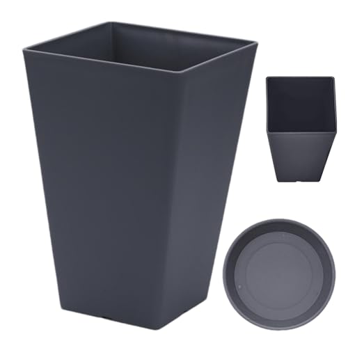 {Jardineras Grandes Resina Jardineras Jardinera para Patio Al Aire Libre, Maceta Cuadrada | Jardinera Grande De Resina Para Exteriores | Maceta grande para plantas...