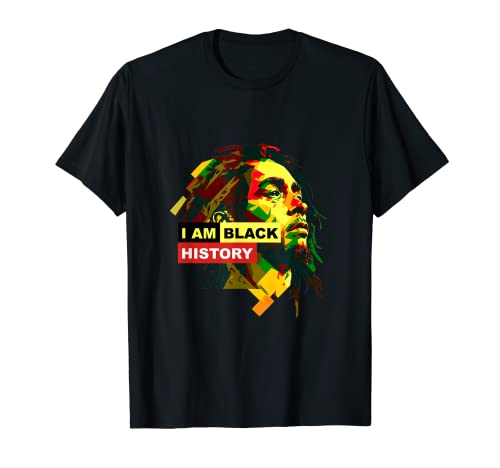 I'm Black History Artistic Reggae Abstract Design T-Shirt