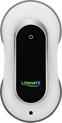 Lifenaxx Fortschrittlicher Fensterreinigungsroboter LX-055, elektrischer Fensterreiniger mit 2 Sprühdüsen, hohe Saugkraft, großer 70-ml-Wassertank, Fernbedienung – ideal für Fenster, Fliesen, Spiegel