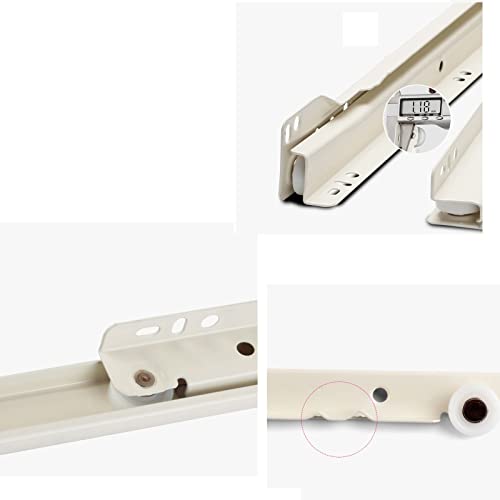 V3VOGUE Glissières pour Tiroirs À Sortie Totale 25 30 35 40 45 50cm, Coulisses À roulettes pour Tiroir avec Vis Rail Coulissante Charge Lourde 30kg pour Tiroirs Meuble Armoires Cuisine – vue 5