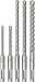 Bosch 5X PRO SDS plus-5X Hammer Drill Bit Set (for Concrete, Lime and Sand Bricks, Ø 5,5, 6,0, 7,0, 8,0, 10,0 mm, Professional Accessory Rotary Hammer)