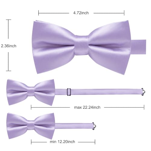 Image of YourTies Bow Ties for Men Pre-Tied Adjustable Bow Tie Coloful Satin Bowtie