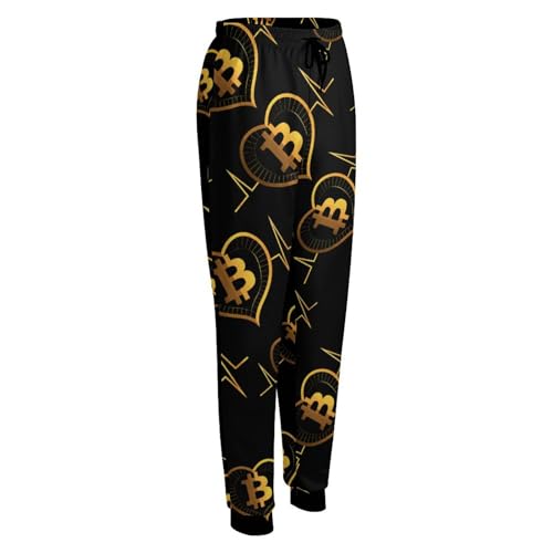 Bitcoin Heartbeat Women's Sweatpants Soft Lounge Joggers Athletic Yoga Pants with Pockets for Workout Running - Image 5