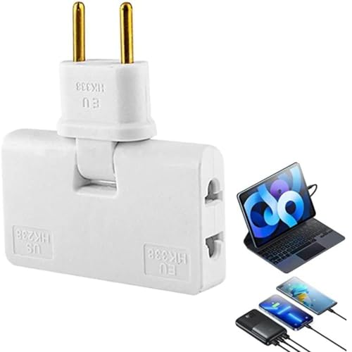 Image of Pack of 1 Adapter Wireless Rotatable Mini Outlet Foldable Adapter Plug Socket Rotate Plug Converter Universal Foldable Outlet Slim Wireless Charger for Multiple Devices