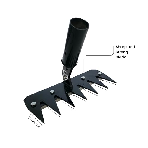 Image of HECTARE Deep Root Weeder Cultivator Head (8-Inch) | Heavy Duty Metal Garden Tool for Root Removal | Essential Agriculture Equipment for Tilling and Weeding