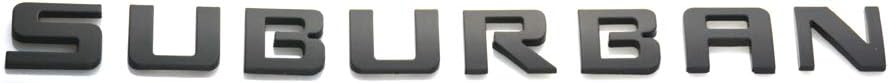 2x SUBURBAN Nameplate Emblem Letter Badge Replacement for Gm 07-16 SUBURBAN Chevrolet (Matte Black)