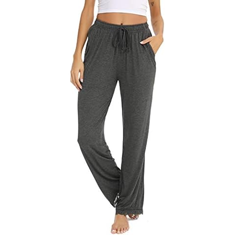 Vlazom Women's Pajama Bottoms Soft Casual Pants Sleeping Lounge Trouser Cover