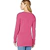 Amazon Essentials Women's Lightweight Long-Sleeve Scoop-Neck Tunic Sweater (Available in Plus Size), Pink Heather, XX-Large