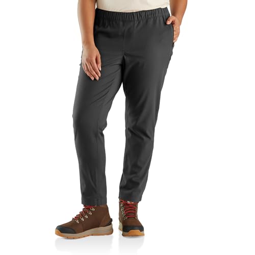 Carhartt Women's Force Relaxed Fit Ripstop Work Pant, Black, Medium