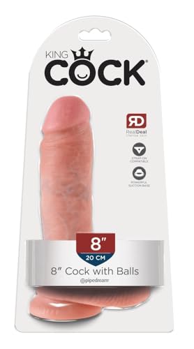 Pipedream King Cock with Balls, Flesh, 8 Inch