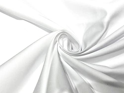 Tissu coton italien blanc non transparent de 147cm pour chemise