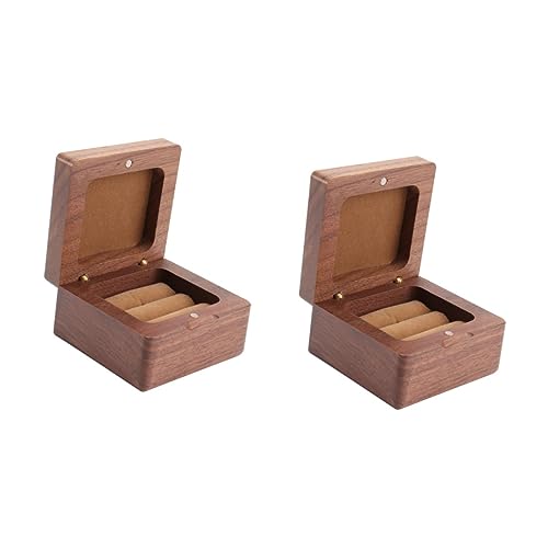 Boîte à bijoux bois de rangement sur coiffeuse, organiseur pour bagues