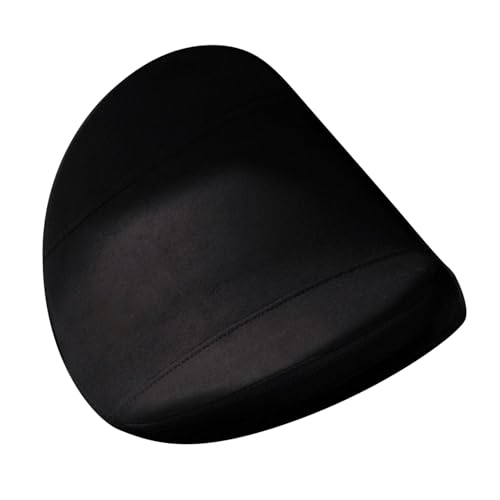 AKLOSIPY Almohada de Apoyo Lumbar para automóvil: Cojín para la Espalda, Diseño Ergonómico con Correa para Uso en la Oficina y en Viajes (Black)