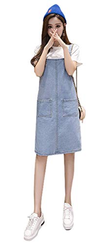 plus size denim jumper skirt