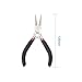 Pandahall Ergonomic Round Nose Pliers Jewelry Tools for Memory Wire Loop Wrapping Beading Gunmetal Handle 12.5cm/5inch Long