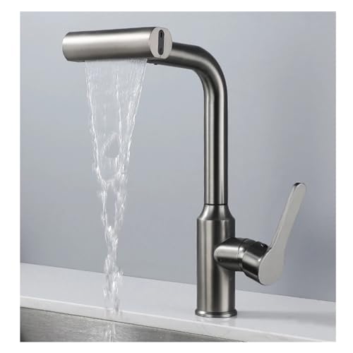 Robinet cascade de cuisine à 4 modes avec pavillon pulvérisateur chrome efficace