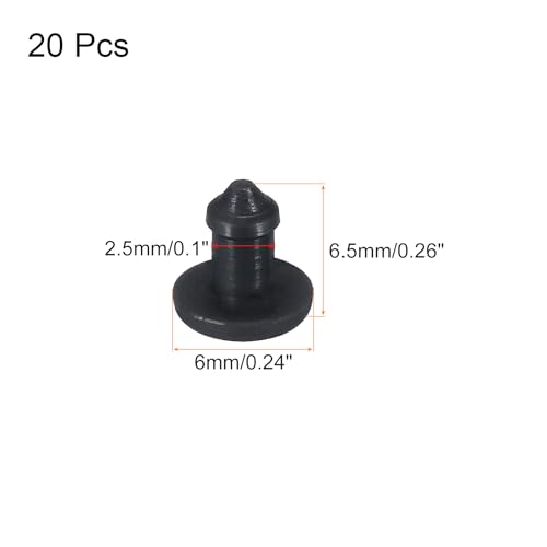 Image of MECCANIXITY Silicone Snap in Locking Hole Plugs Rubber Panel Seal Cover Flush Type Panel Round for Kitchen Rubber Bulkheads Waterproof Sealing Plugs 2.5mm /0.1 Inch Diameter Black,Pack of 20
