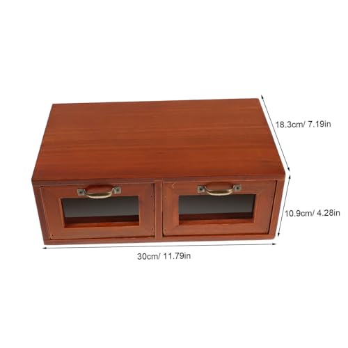 Support écran bois avec tiroir et rangement bureau ergonomique