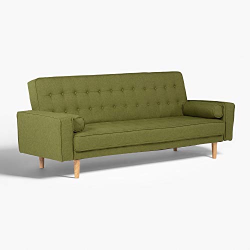 SKLUM Sofa Cama de 3 Plazas en Lino Brion Lino Verde Col - (Elige Color)