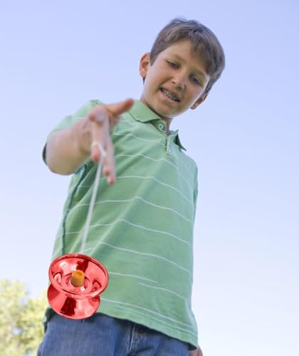 Image of Fine Quality High Gloss High Speed YoYo Spinner Toy for Kids | Metal YoYo for Men | 1M Long String | Diameter 5.5 | Height 3.5 CM | Color As Per Stock (Pack of 1)