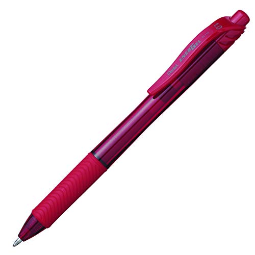Pentel Energel-X Retractable Liquid Gel Pen (1.0Mm) Metal Tip, Red Ink, Box Of 12 (Bl110-B) #TOP1