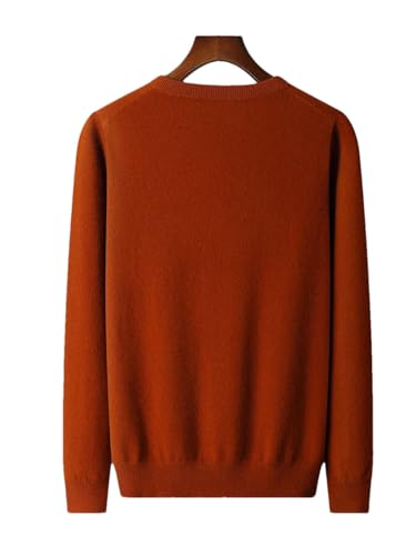 Wool Sweater Men's Round Neck Pullover Tops Thin Solid Color Sweaters2