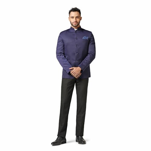 Image of TAHVO Men Blazer Lycra Fabric Slim Fit Single Breasted Blazer