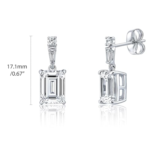 BERRICLE Sterling Silver Wedding Drop Dangle Earrings for Women, Cubic Zirconia CZ2