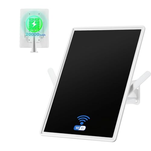 Solar WiFi Extender Signal Booster Outdoor, Long Range up to